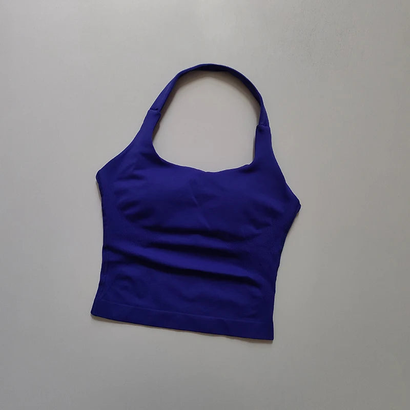 Seamless Cross Back Push Up Sports Bra