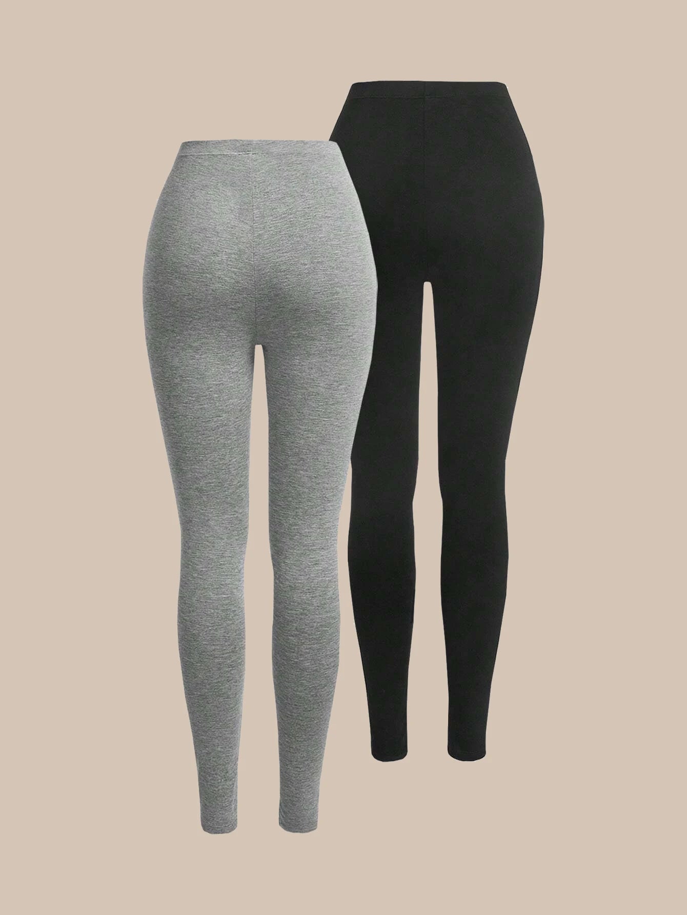 2 Piece High Waist Solid Yoga Leggings Set