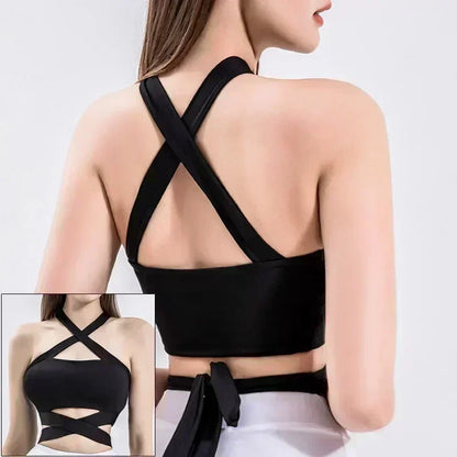 Front Zipper Push Up Sports Bra – Shockproof Gym Crop Top