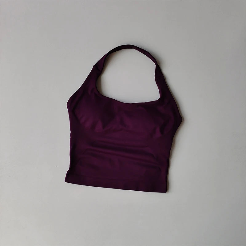 Seamless Cross Back Push Up Sports Bra