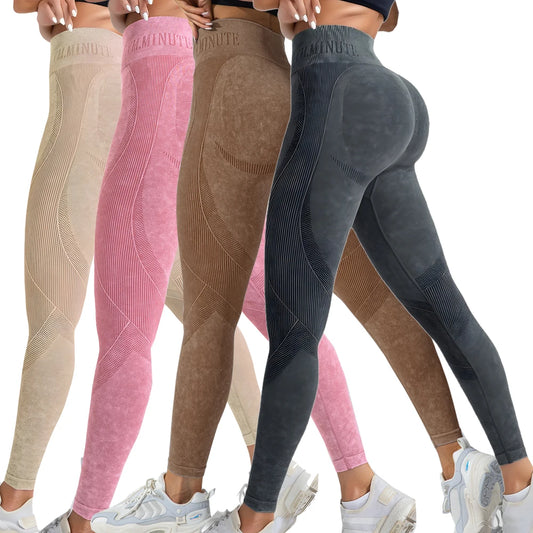 2 Pack High Waist Seamless Butt Lift Yoga Leggings