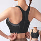 Front Zipper Push Up Sports Bra – Shockproof Gym Crop Top