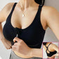 Front Zipper Push Up Sports Bra – Shockproof Gym Crop Top