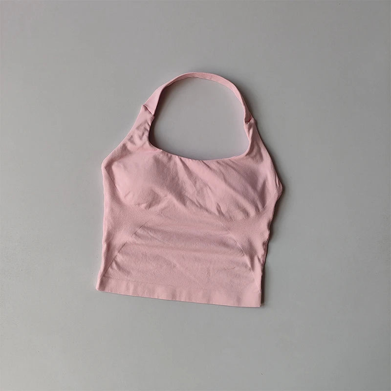 Seamless Cross Back Push Up Sports Bra