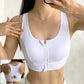 Front Zipper Push Up Sports Bra – Shockproof Gym Crop Top