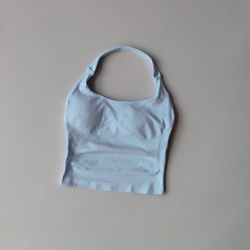 Seamless Cross Back Push Up Sports Bra