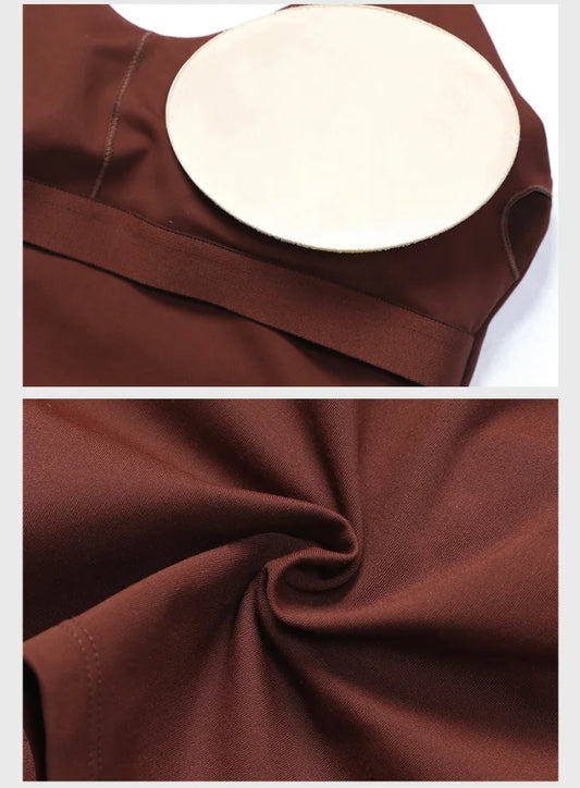 Nude Crossover Back Yoga Top with Detachable Pads